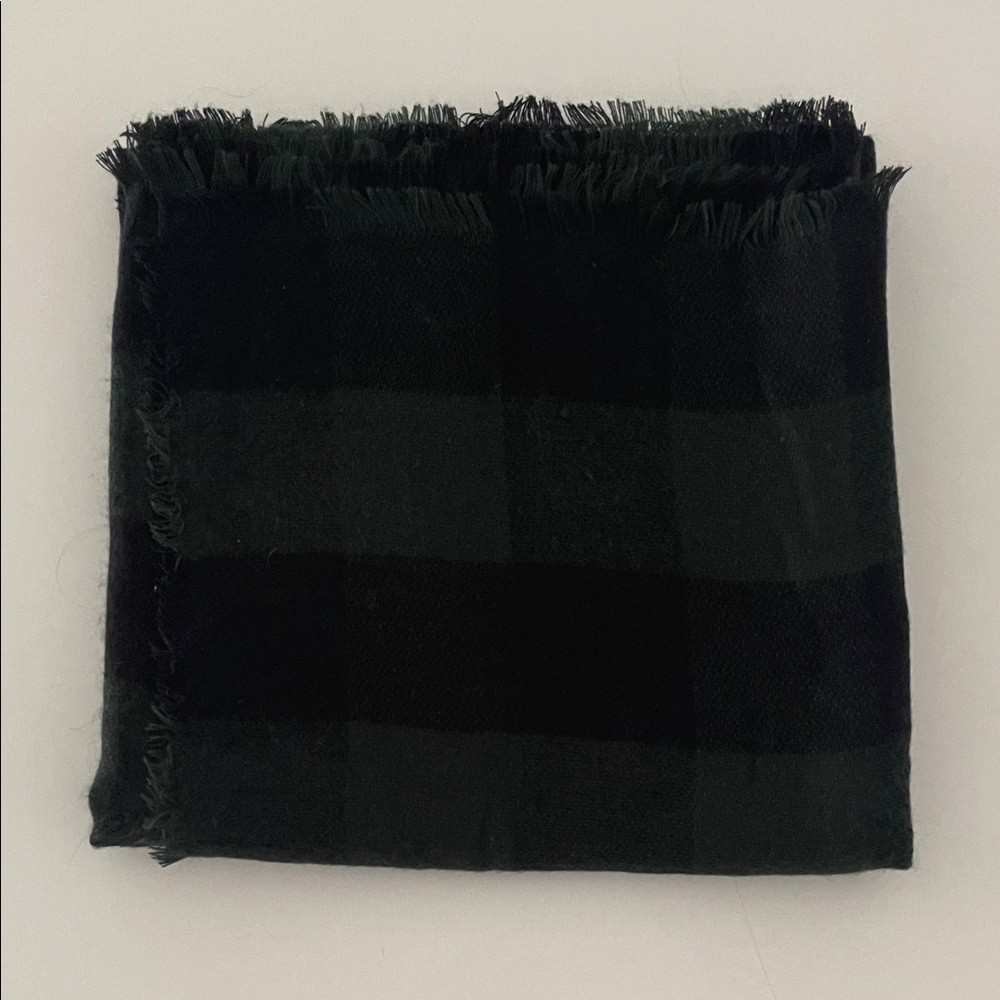 Black and Green Plaid Scarf